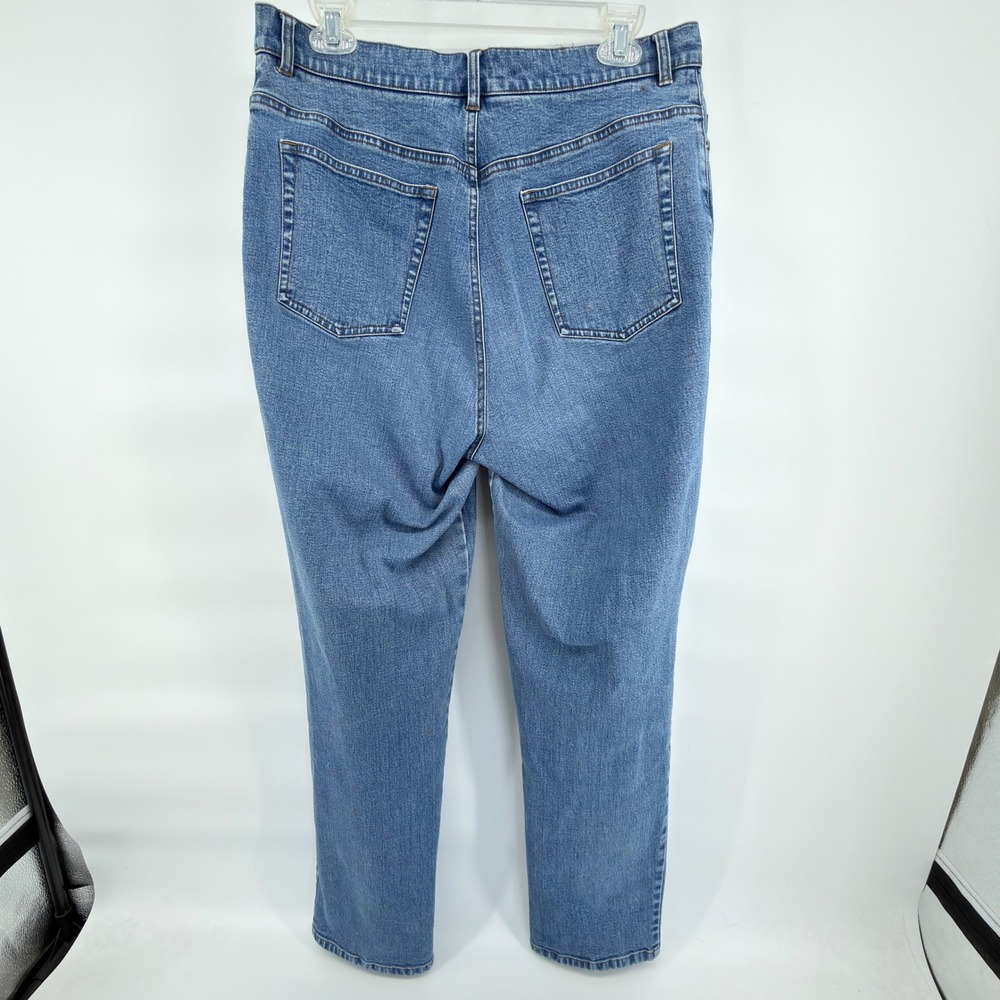 Lauren Ralph Lauren Jeans Womens 14 Blue Straight Leg Medium Wash High Rise - Picture 2 of 4